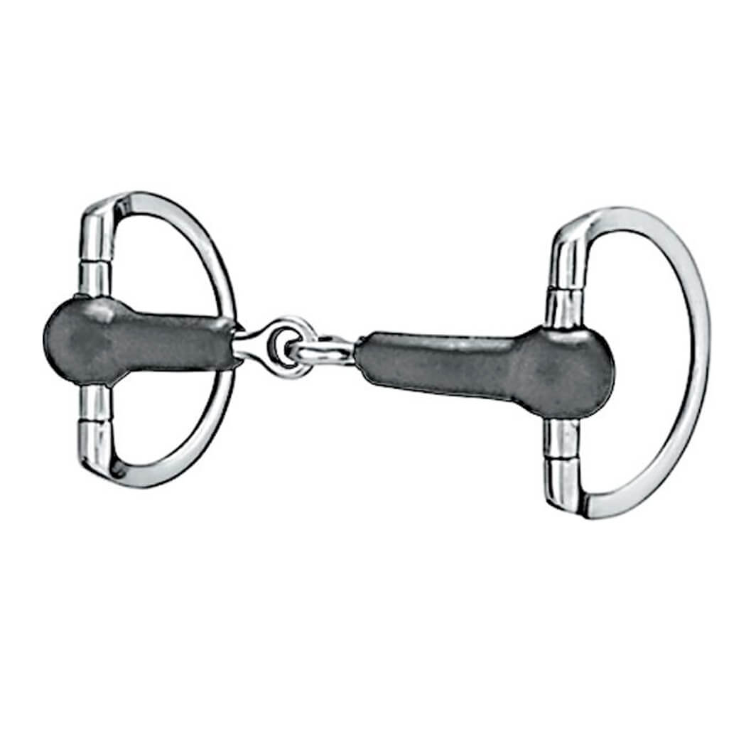 Rubber-mouth D-ring Single-jointed Snaffle