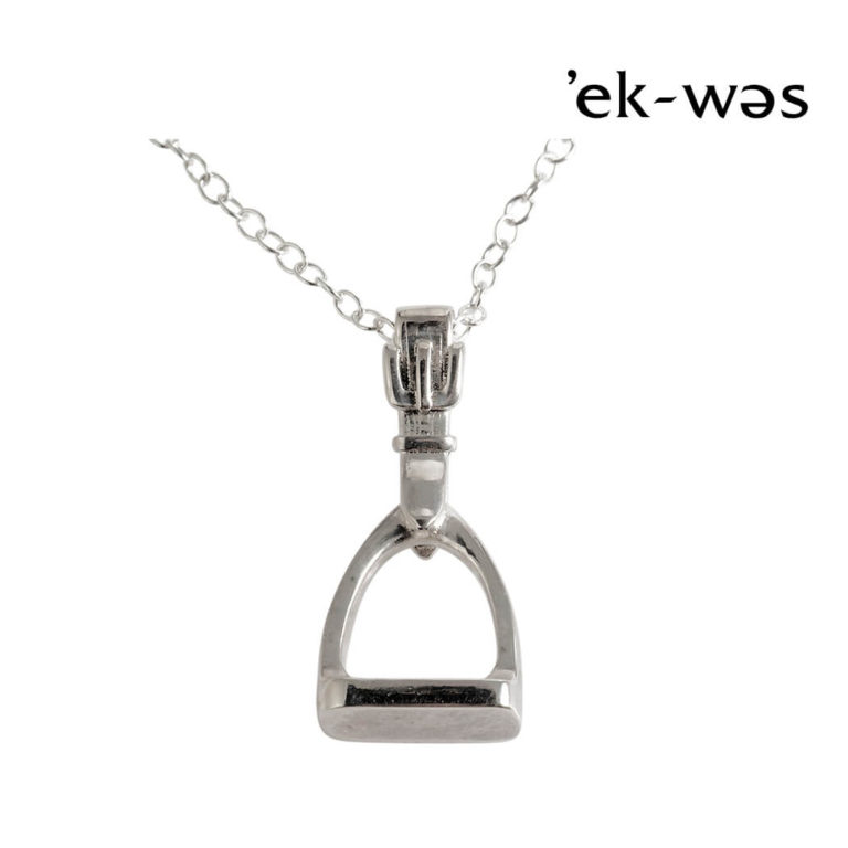 EkWes Silver Stirrup Leather and Stirrup Necklace Equestrian House