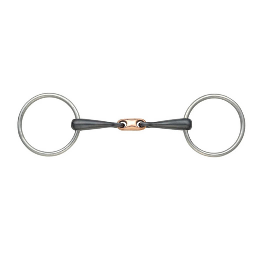 Sweet Iron Loose Ring Snaffle Bit with Copper Elliptical Link