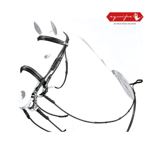 Equipe Weymouth Rolled Bridle with Patent Leather Trim