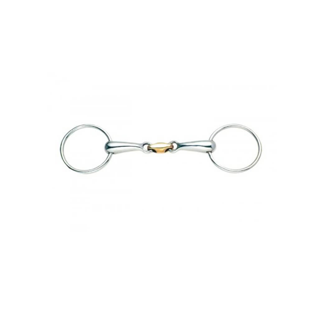Elliptical Snaffle with Brass Link