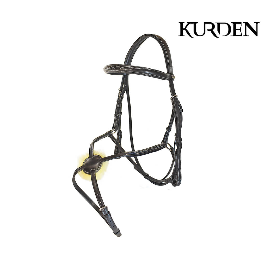 Kurden Fancy Stitch Grackle Bridle