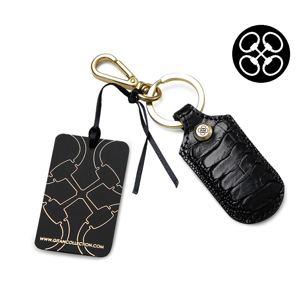 Ostrich Black Key Holder