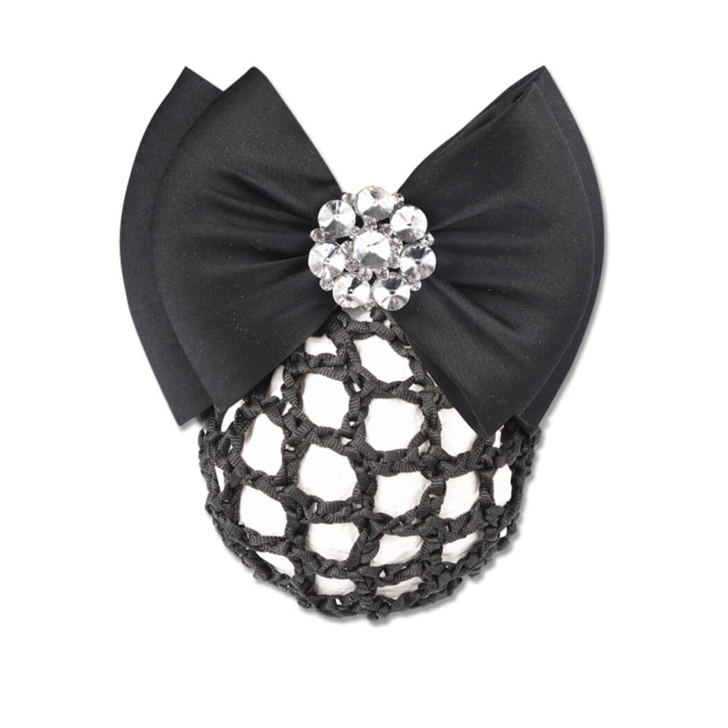 Hairnet with Decorative Diamante Bow