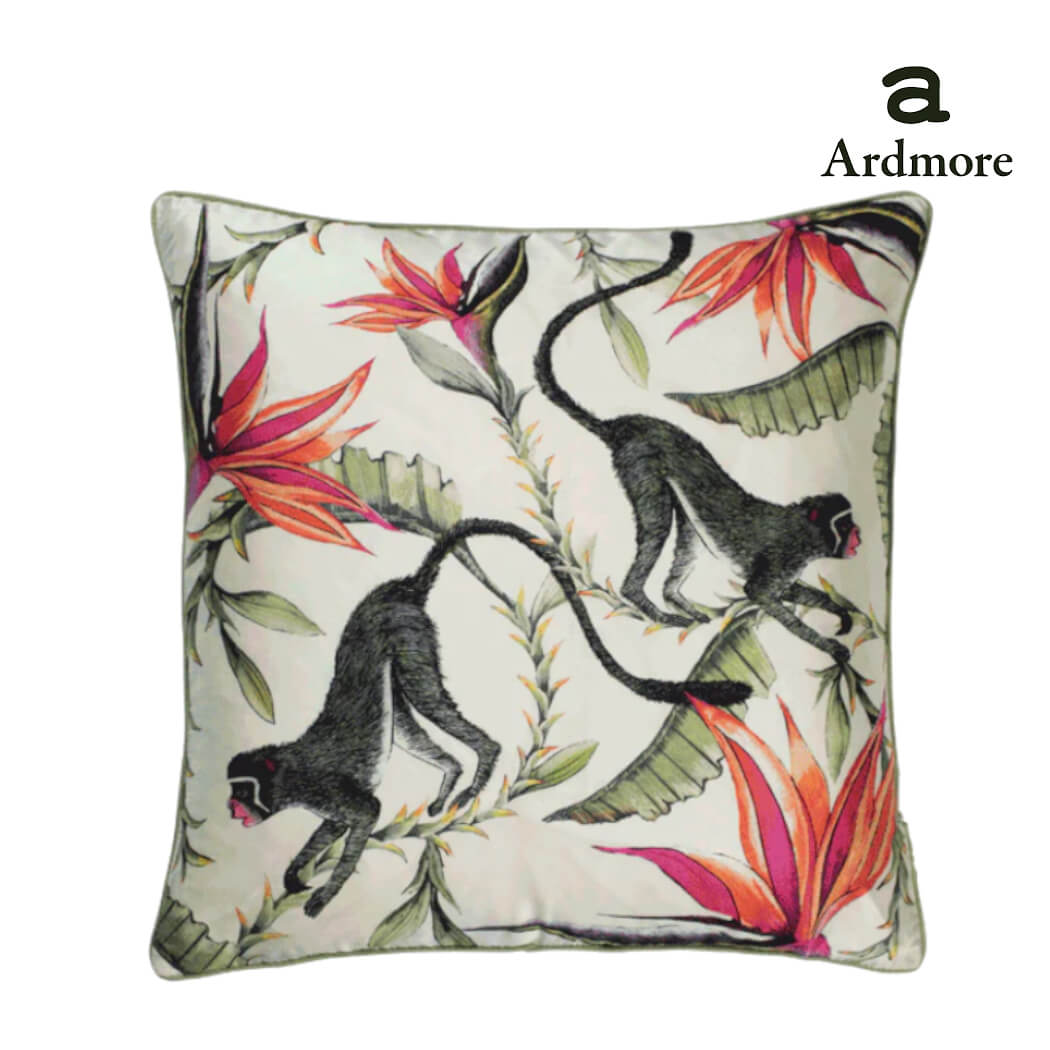 Ardmore Monkey Paradise Silk Cushion